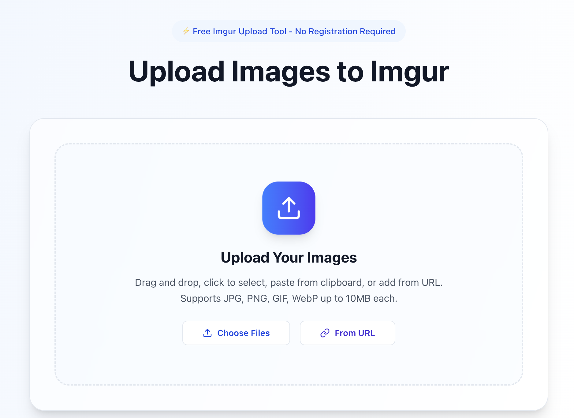 Professional Imgur Upload Interface